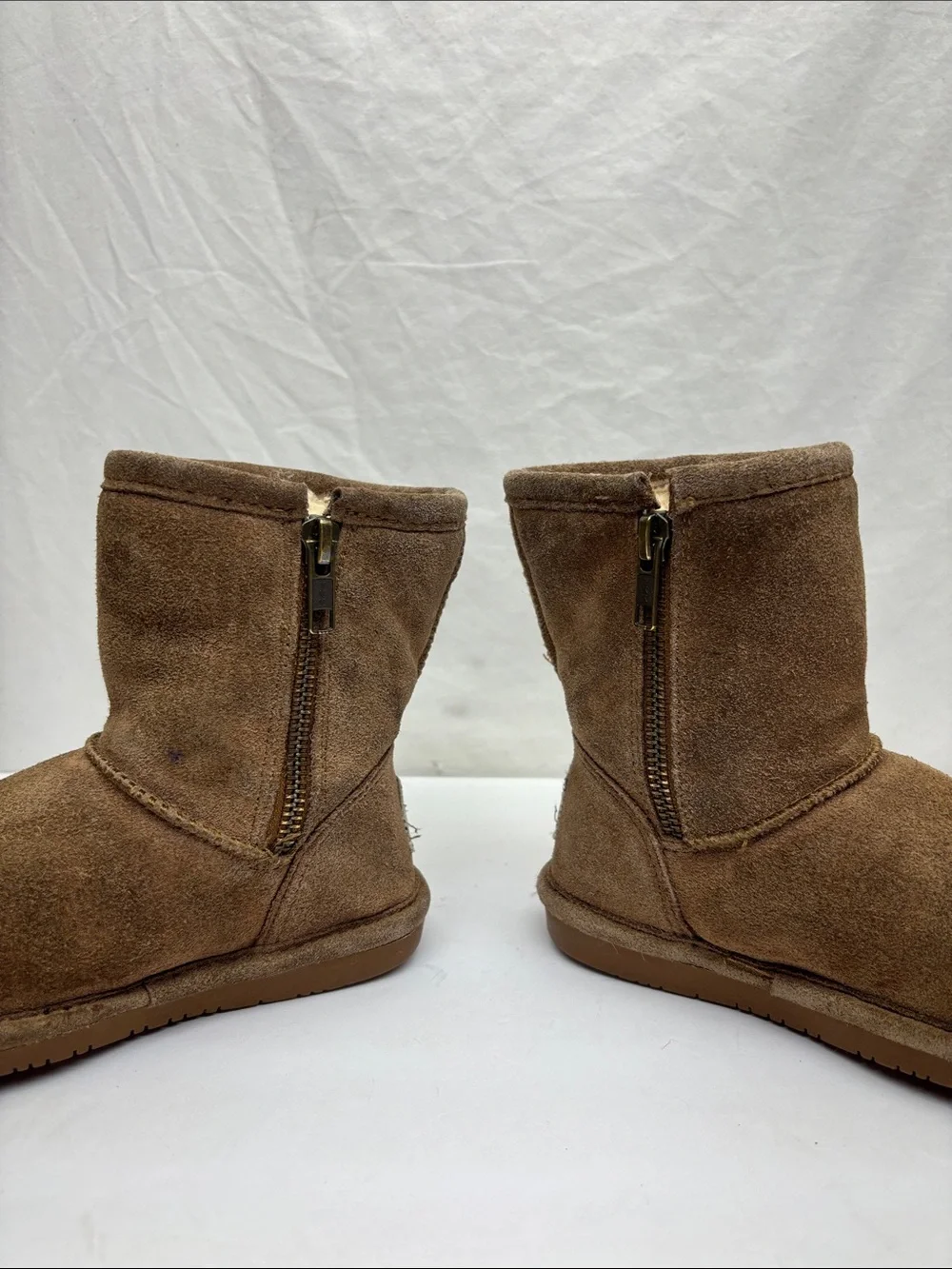 BearPaw Kids Brown Suede Winter Boots, SZ 10 toddler girl, box 2G